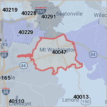 Map of 40047 Louisville Kentucky