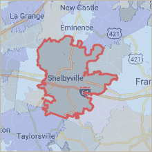 Map of 40065 Louisville Kentucky