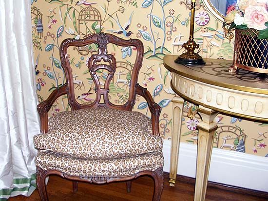 Photo from the 2011 Bellermine Show House: Leopard Side chair