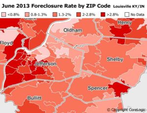 Read more about the article Louisville Foreclosure Rates Continue to Decline