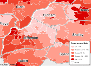 Read more about the article Louisville foreclosures map updated for April 2014