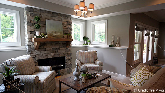 Photo of basement seating area in Homearama House #7 - Basement Renovation: Transforming Your Underutilized Space