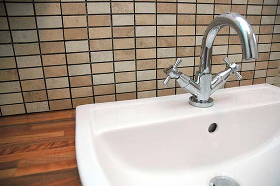 Photo of a bathroom sink and faucet