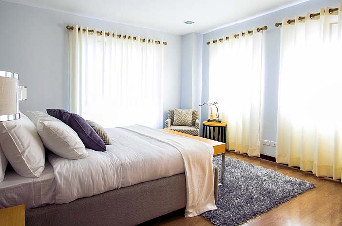 Photo of bedroom with great curtains