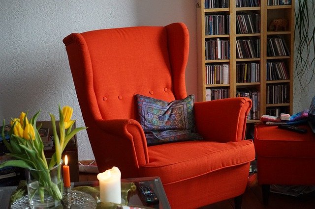 Photo of a comfortable red chair