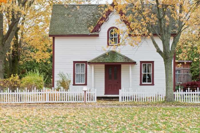Photo of a home with a white picket fence