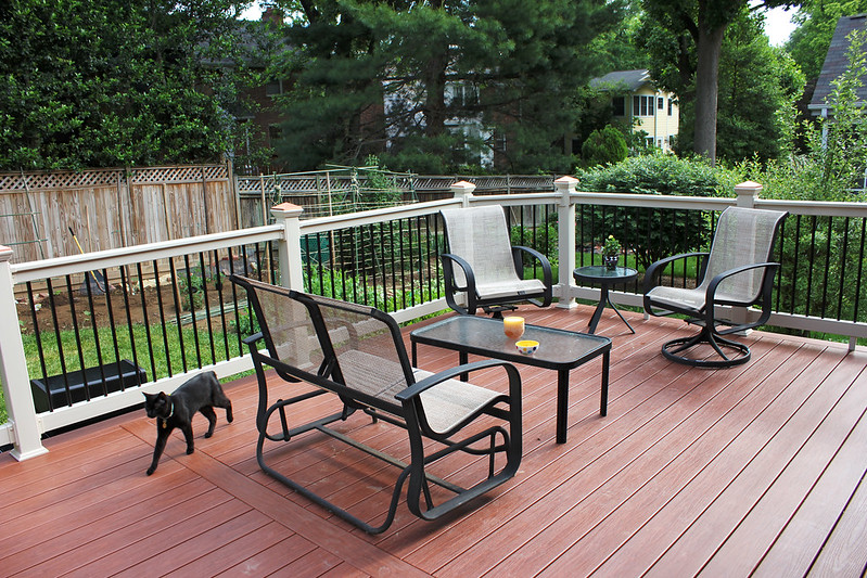 Photo of a durable deck made with composite decking