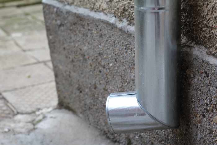 Photo of a gutter downspout