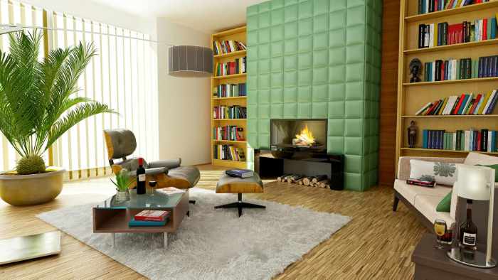 Photo of a family room with fireplace and book shelves - 9 Winter Maintenance Items Your Home Needs You to Tackle