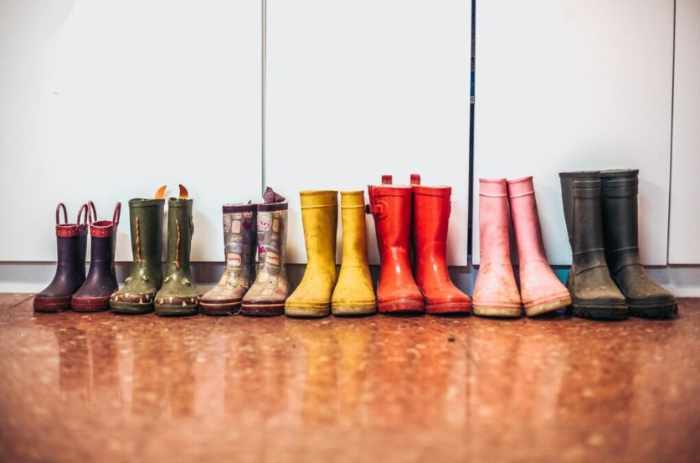 Photo of a row of rainboots - Practical Steps to Storm Proof Your Property and Reduce Insurance Claims