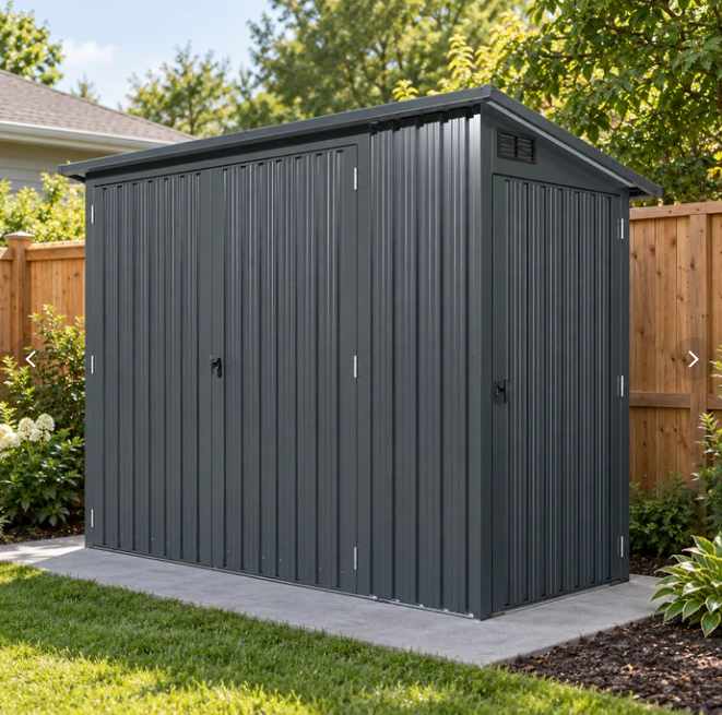 Photo of a new bicycle storage shed - Buying the Right Bicycle Storage Shed: Look Down, Not Up