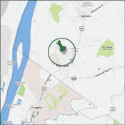 Map of Hillcrest in Louisville Kentucky