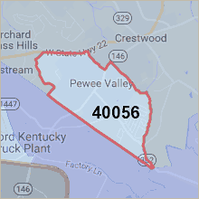 Map of 40056 Louisville Kentucky